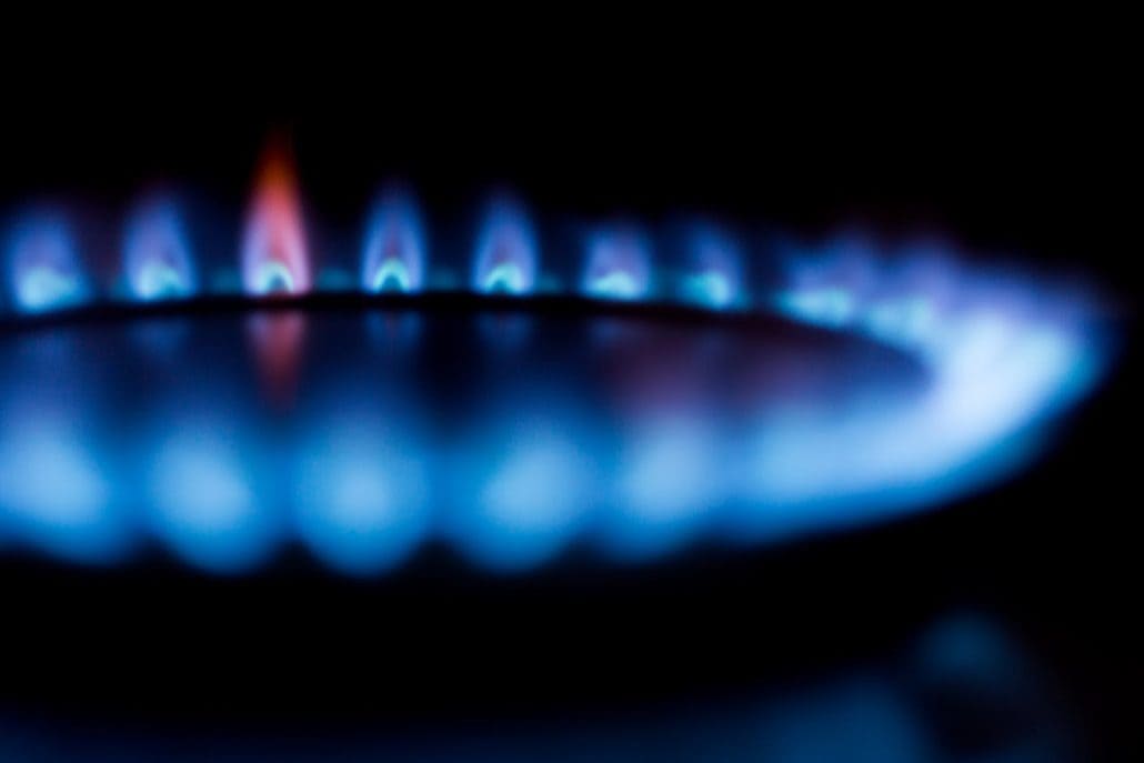 gas stove burning