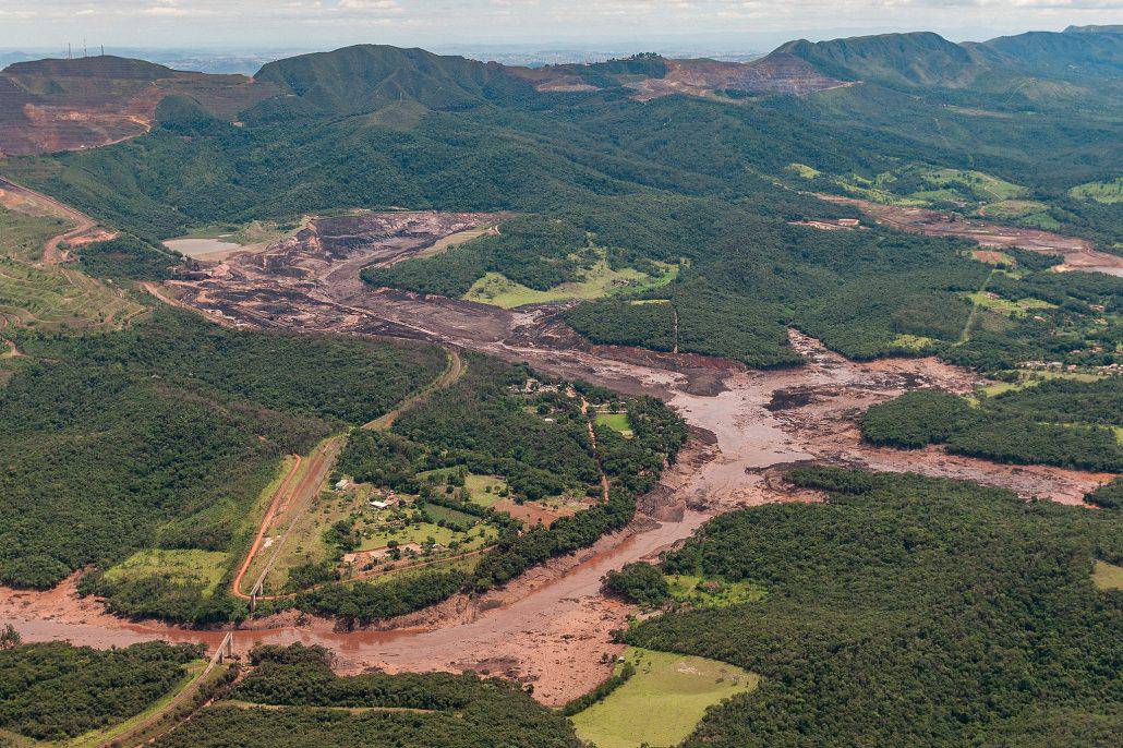 ecological devastation caused by an open strip mine.